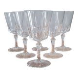 Set of 6 crystal water glasses