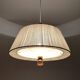 Raffia Bast and Walnut Pendant Lamp by Temde