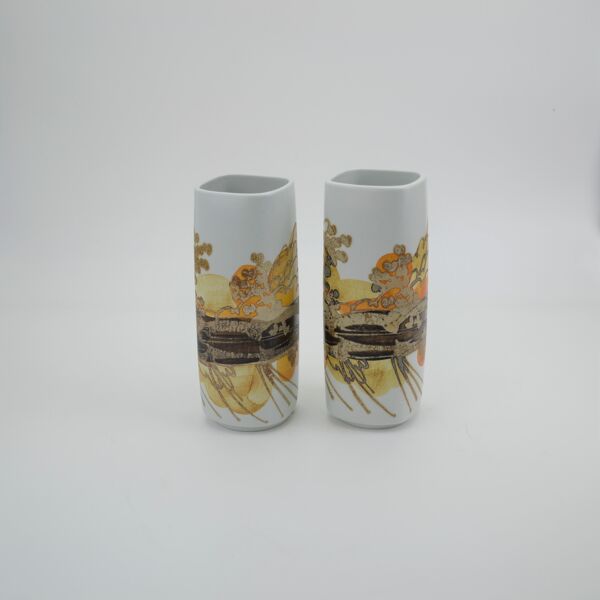 Paire de vases en faïence série Siena de Ellen Malmer pour Royal Copenhagen