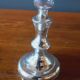 Pair Of Old Candlesticks In Eglomized/Mercurized Glass