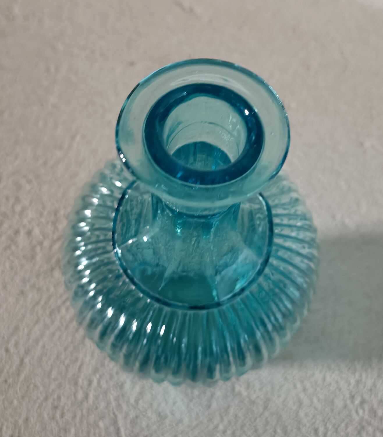 Moulded glass vase