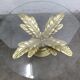 Regency coffee table with faceted glass top