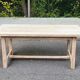 Table à manger de ferme rénovée en bois brut du XXème 180cm