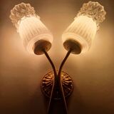 Pair of 1960s gold wall lights