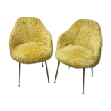 Pair of moumoute armchairs