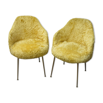 Pair of moumoute armchairs