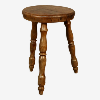 Walnut tripod stool
