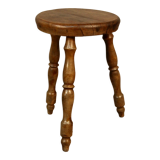 Walnut tripod stool