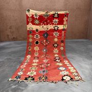 Tapis Marocain boujad orange - 173 x 350 cm