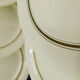 8 flat plates Villeroy - Boch Mettlach - Cream and Gold.