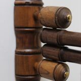 Wooden towel rail 2 branches early XXth