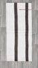 Short White Brown Turkish Kilim Runner Rug, 75x174Cm
