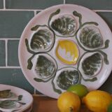 Assiettes à huîtres en faïence de Belon