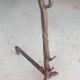 Grande paire de chenets torsadés avec boucle - XIXème
