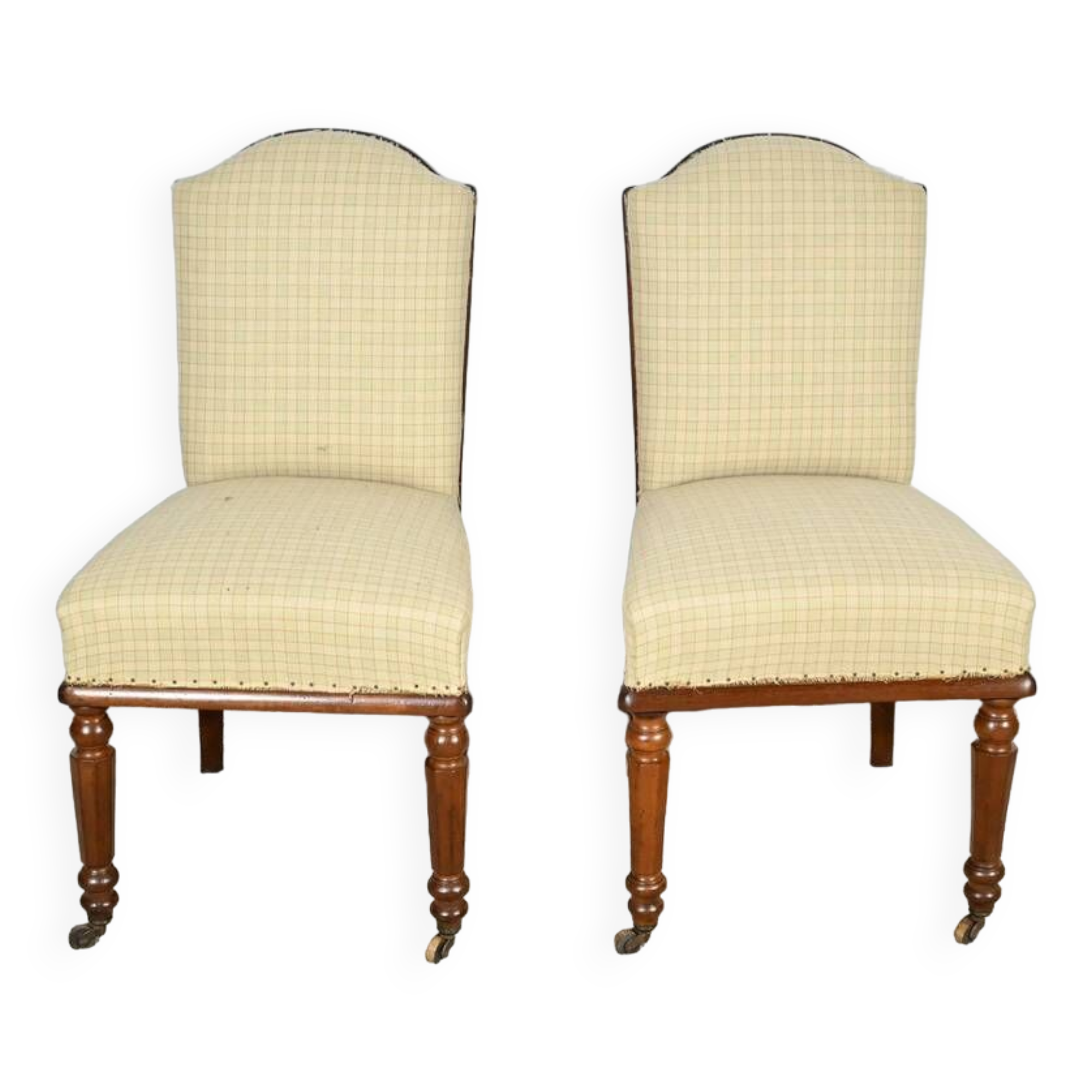 Pair of Cuban Mahogany Chairs, Restoration Period – Early 19th Century