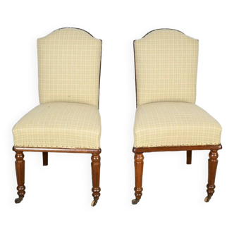 Pair of Cuban Mahogany Chairs, Restoration Period – Early 19th Century