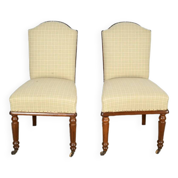 Pair of Cuban Mahogany Chairs, Restoration Period – Early 19th Century