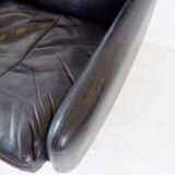 Leather armchair 60s black