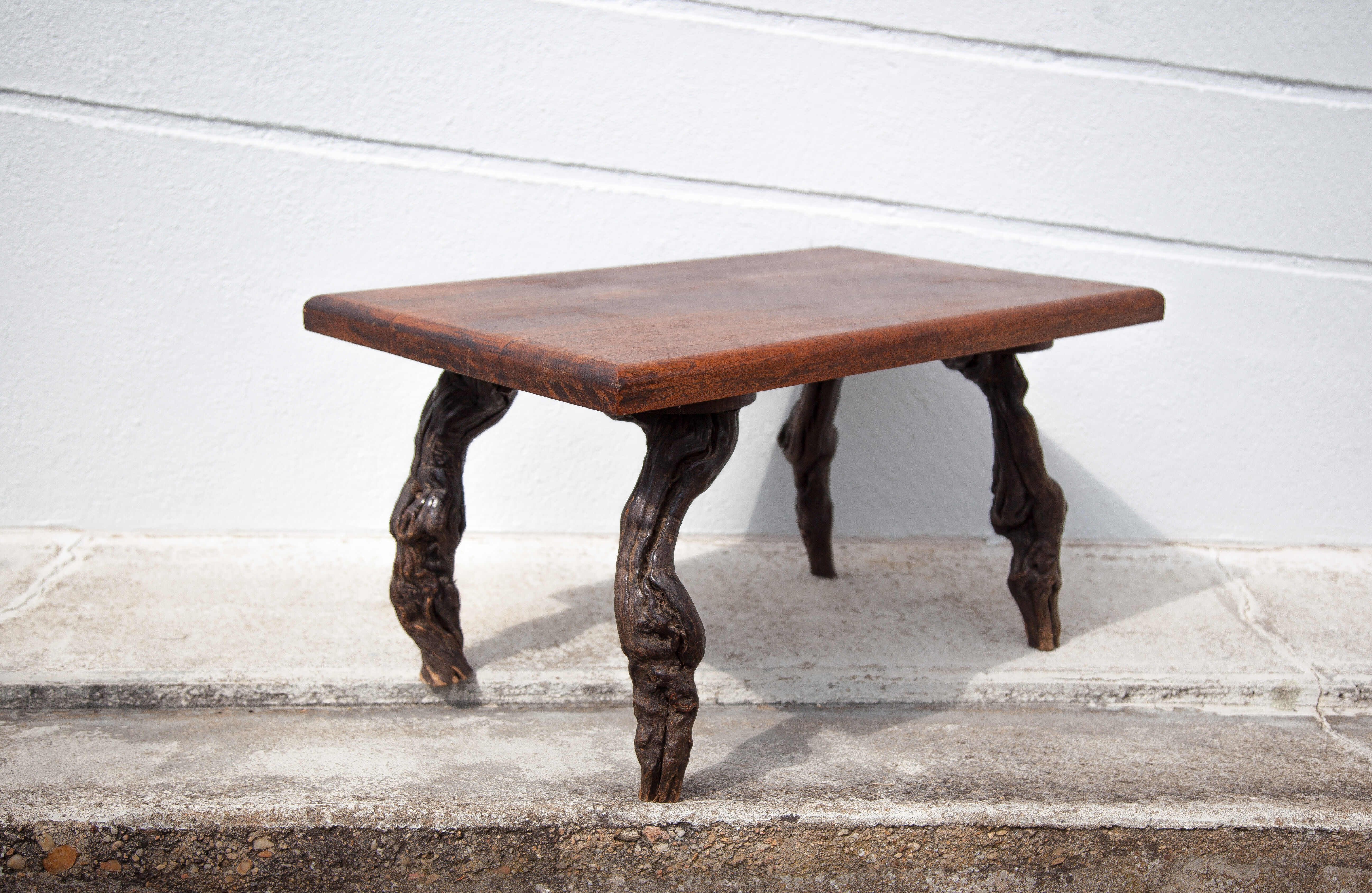 Coffee table vines and vintage wood
