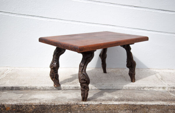 Table basse ceps de vigne et bois vintage