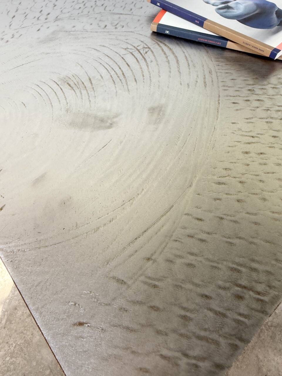 Handcrafted metal coffee table from the 1970s