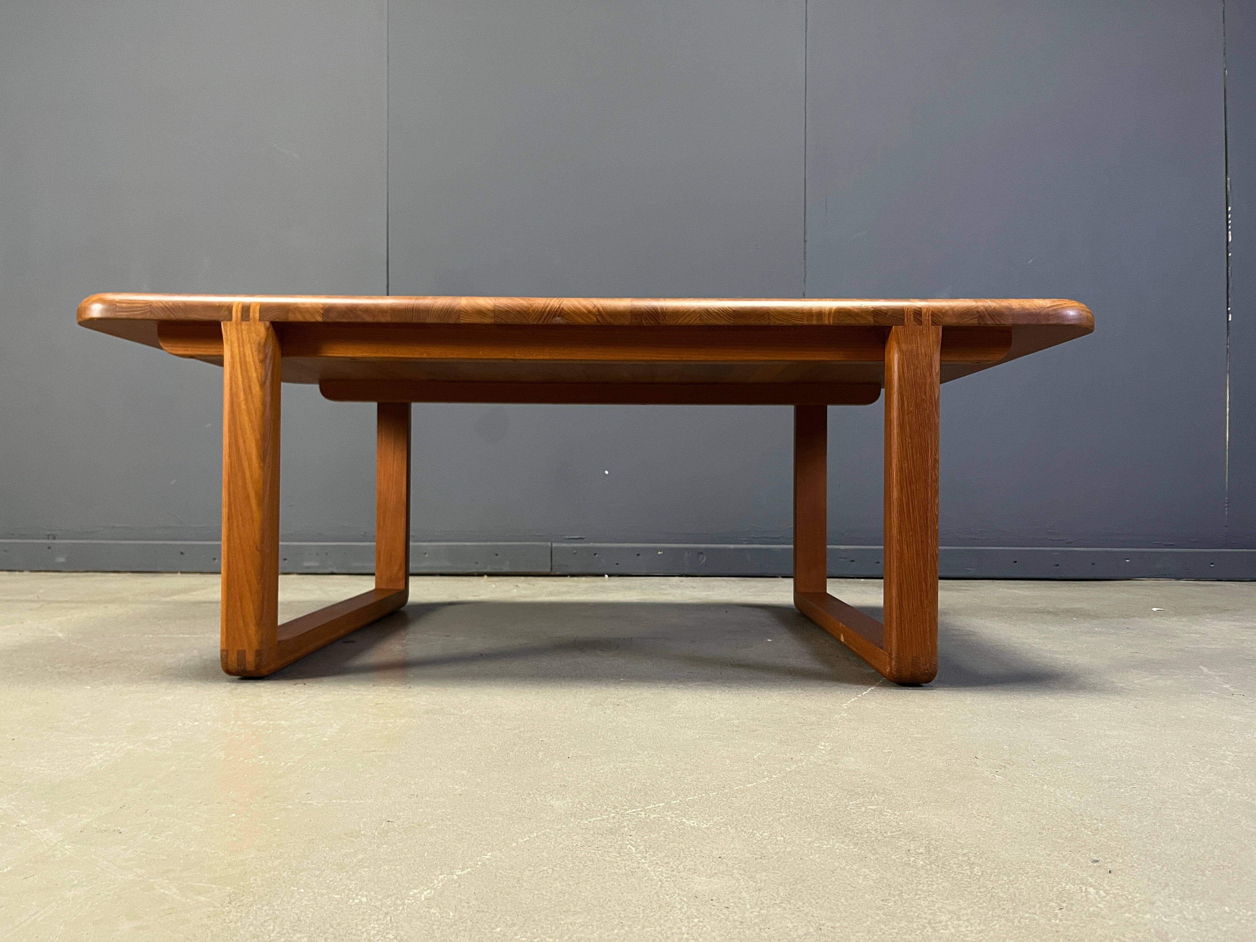 Mid-century solid teak Scandinavian coffee table, 1970s