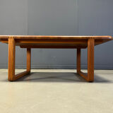 Mid-century solid teak Scandinavian coffee table, 1970s