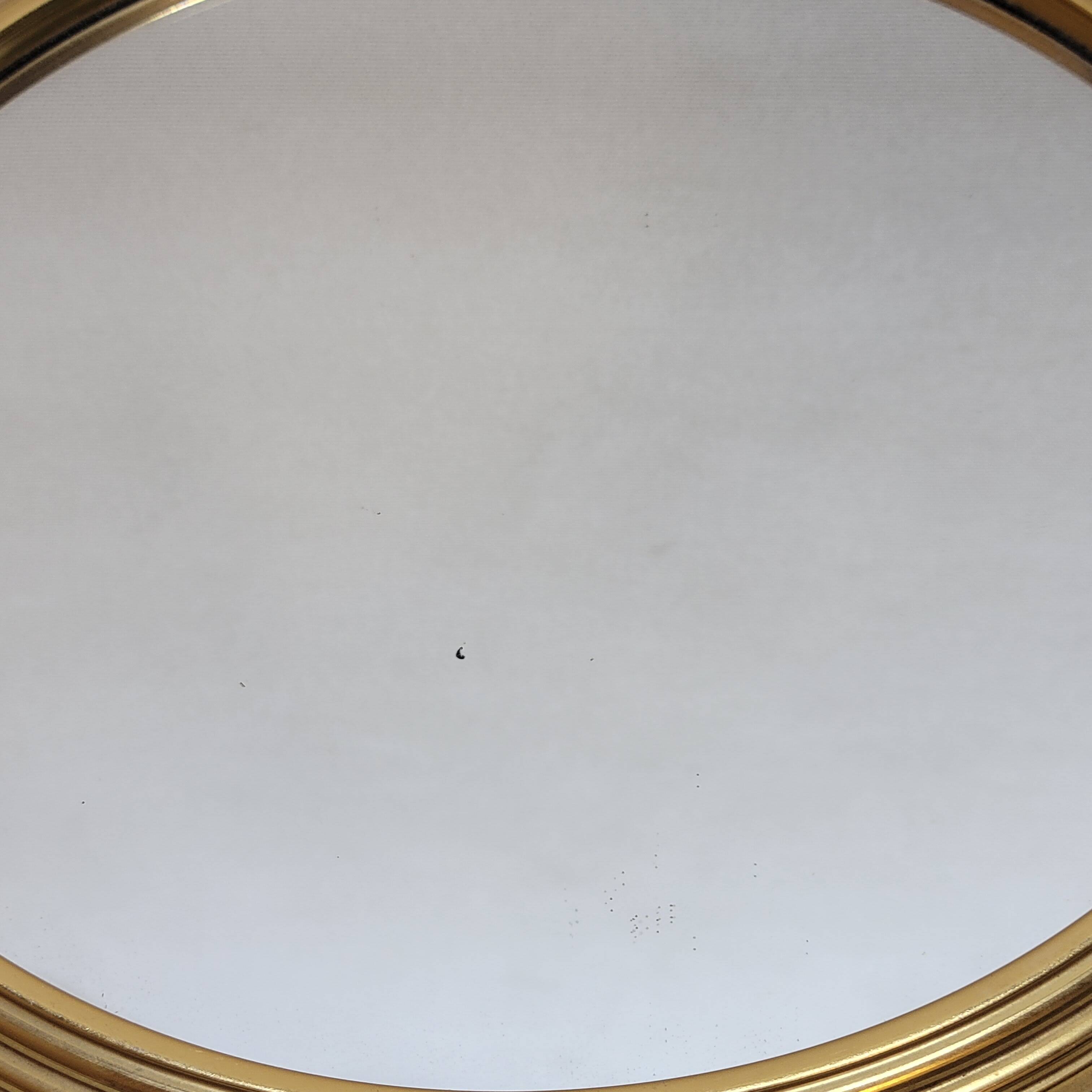 2 Vintage Mirrored and Gold Aluminum Serving Trays