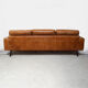 Large brown leather sofa