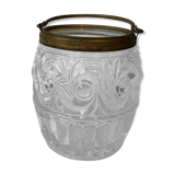 19th century glass or molded crystal ice bucket