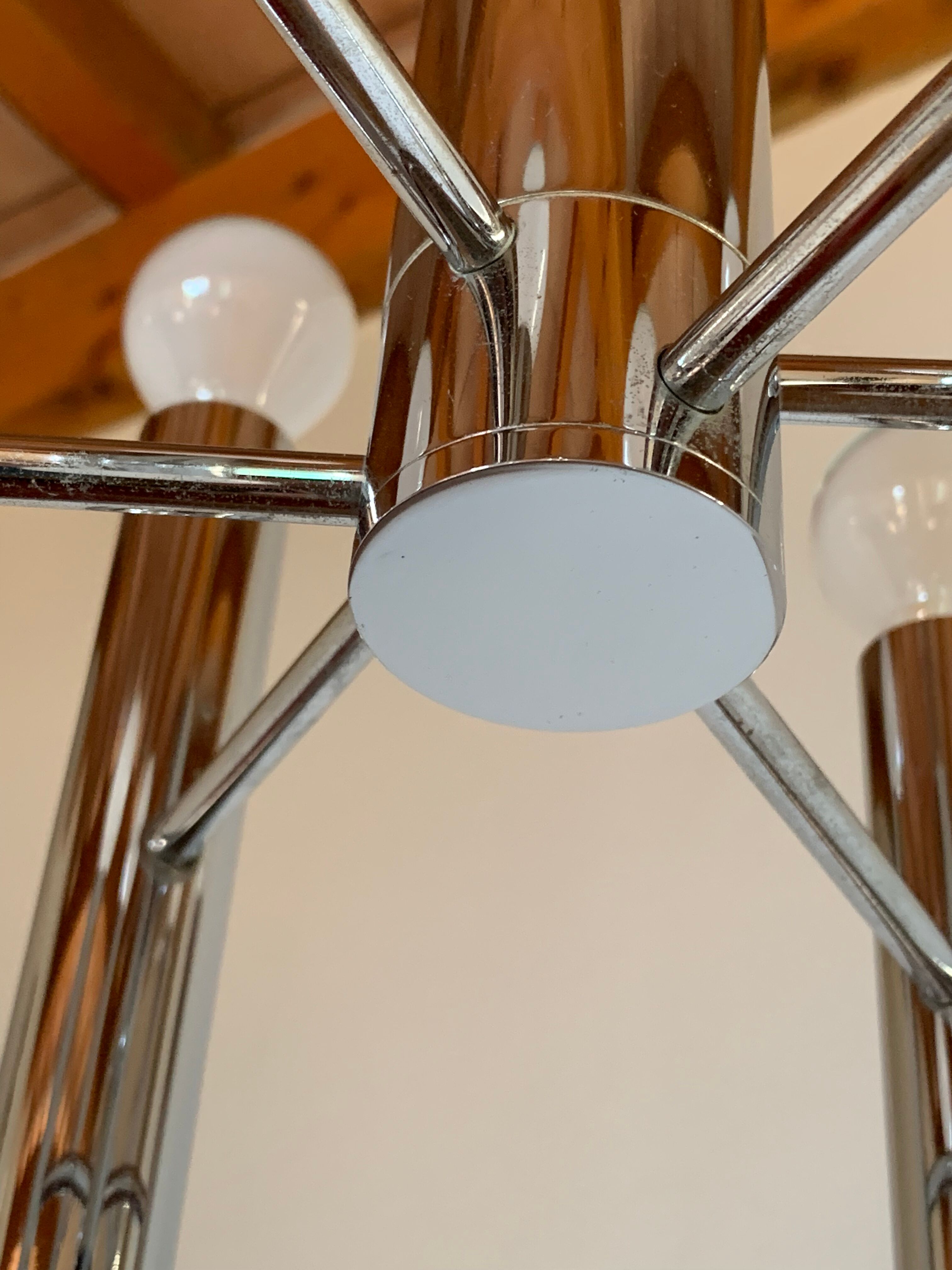 Sputnik chandelier 70's six branches by G.Sciolari