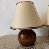 Pair of bedside lamps foot ball