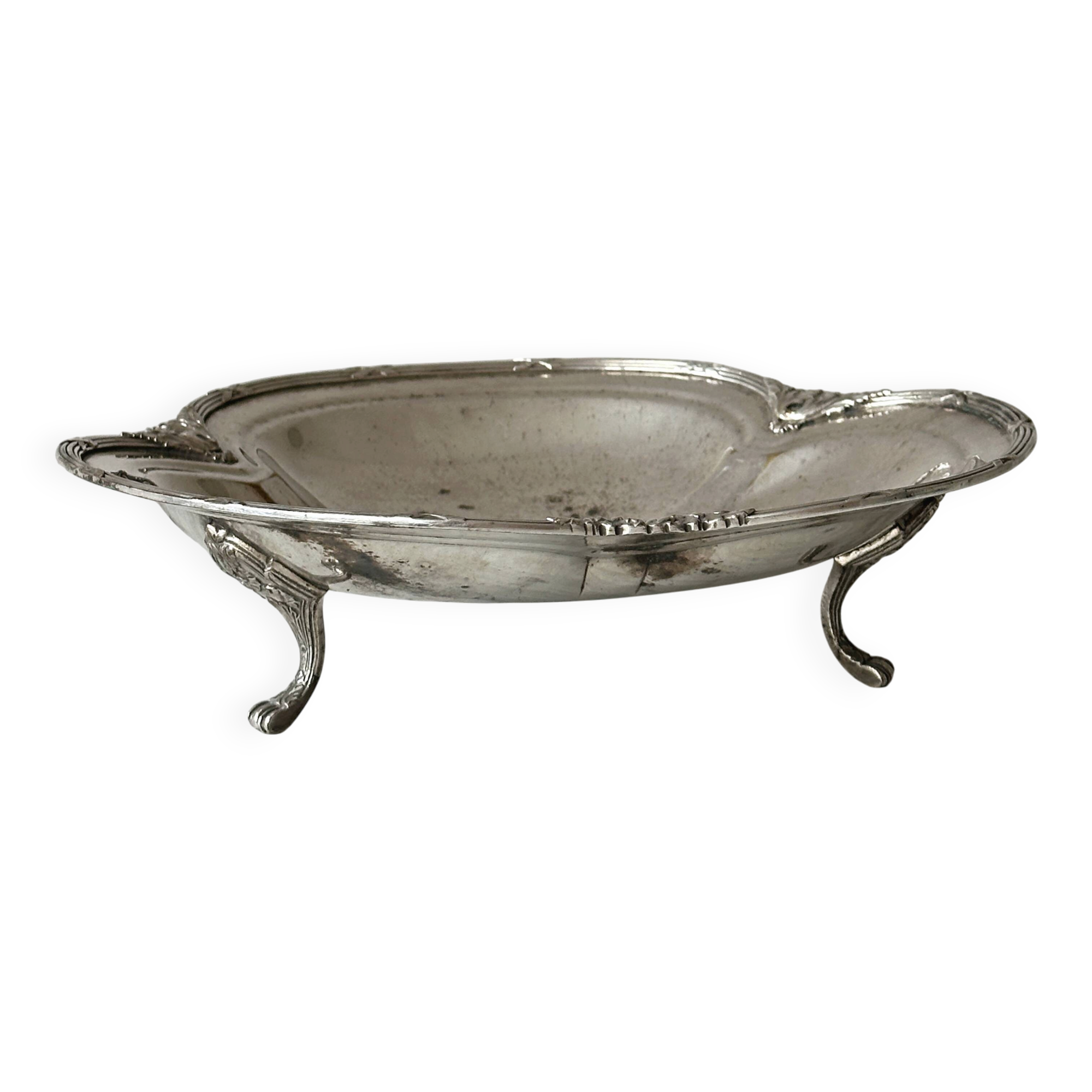 Antique silver plate on cabriole legs