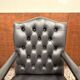 Fauteuil président Chesterfield noir anglais