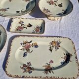 Clairefontaine earthenware plate and fruit bowl set, Saxe model