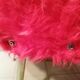 Fauteuil moumoute rouge esprit pelfran