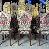 Suite de 6 chaises anglaises en velours