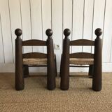 Pair of children's chairs or armchairs by Charles Dudouyt.