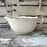 Villeroy & Boch Mettlach ivory and gold sauce boat