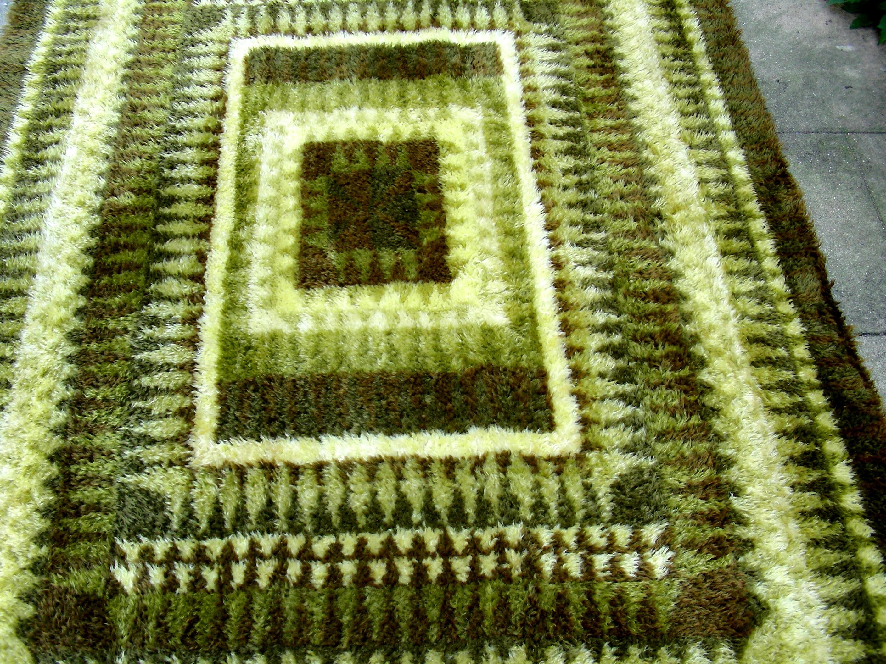 Wool rug long coat 1970 - 160x230cm