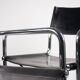 Paire de chaises Matteo Grassi MG5 cuir noir et chrome