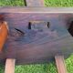Paire de chaises rustiques en T, orme massif Aranjou,