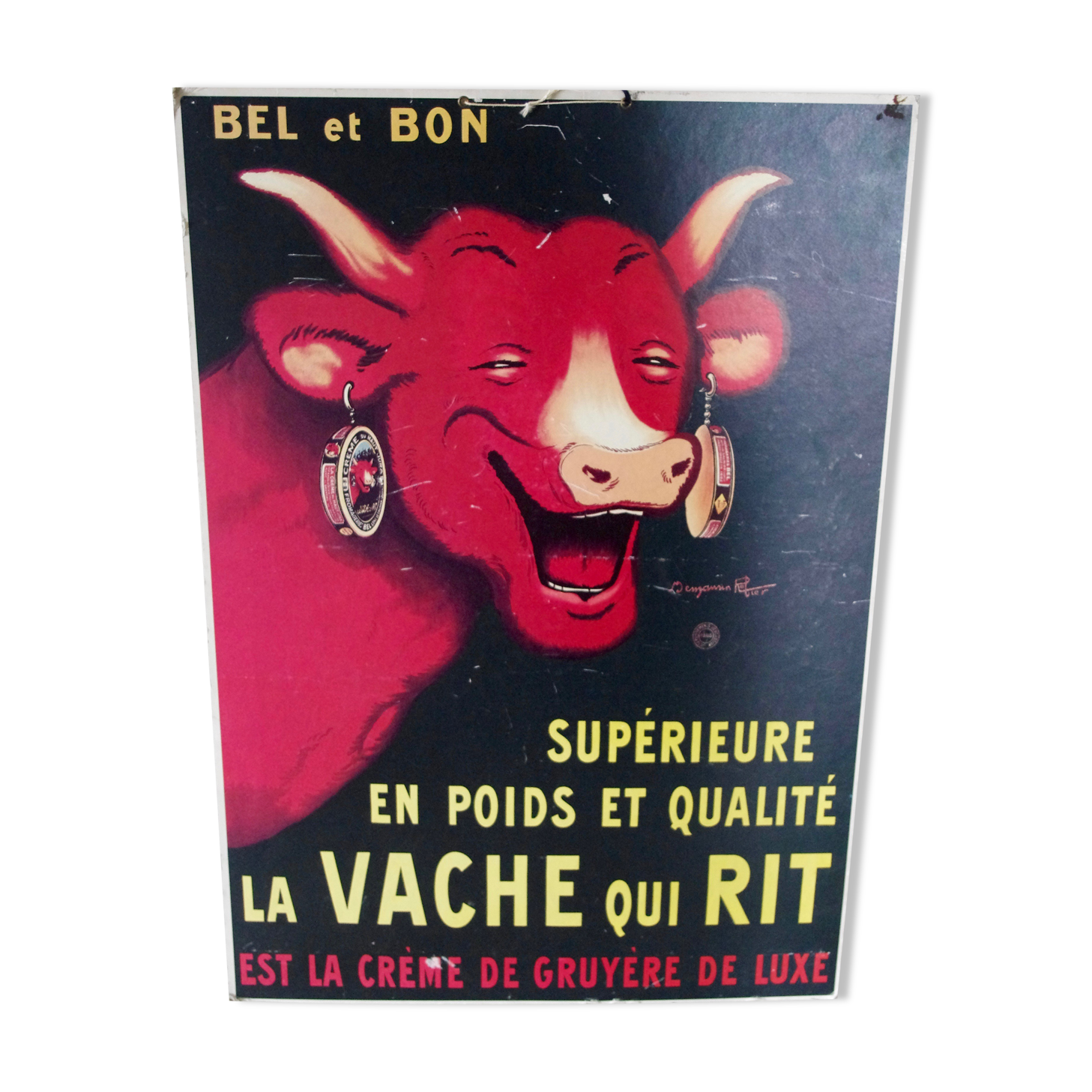 Cardboard advertising displays the laughing cow