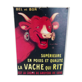 Affiche publicitaire cartonnée La vache qui rit