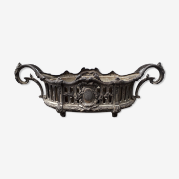 Art nouveau planter in silver metal