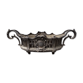 Art nouveau planter in silver metal