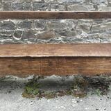 Antique wooden fireplace bench, late 19th century