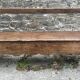 Banc de cheminée ancien en bois, fin XIXème s