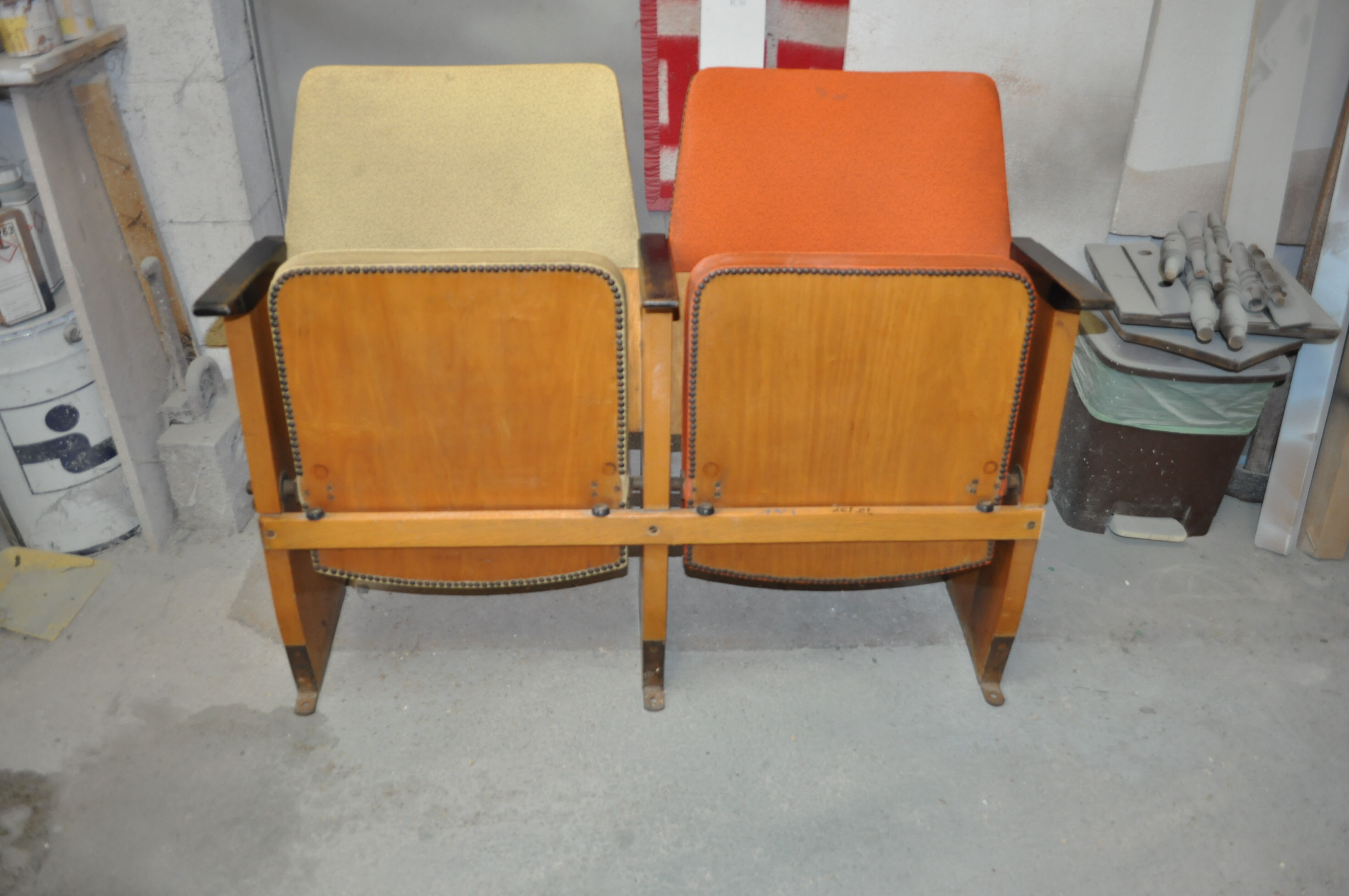 Mid century hungarian cinema seats, circa 1950s