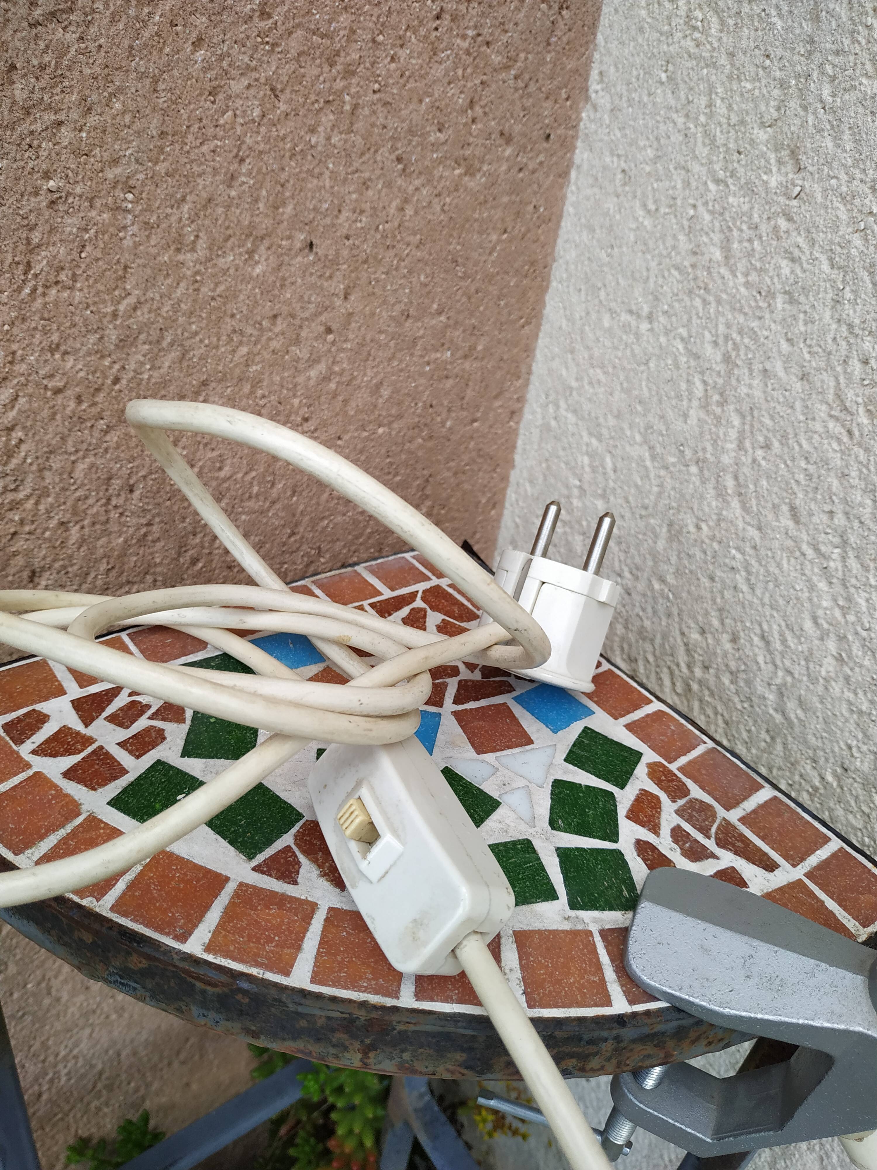 Vintage seventies hose workshop lamp